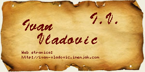 Ivan Vladović vizit kartica